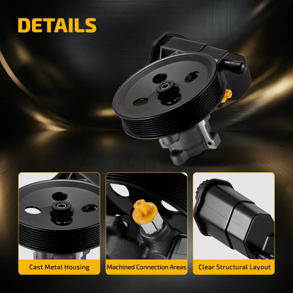 Power Steering Pump w/ Reservoir & Pulley for Ram 2500 3500 (2003–2007)