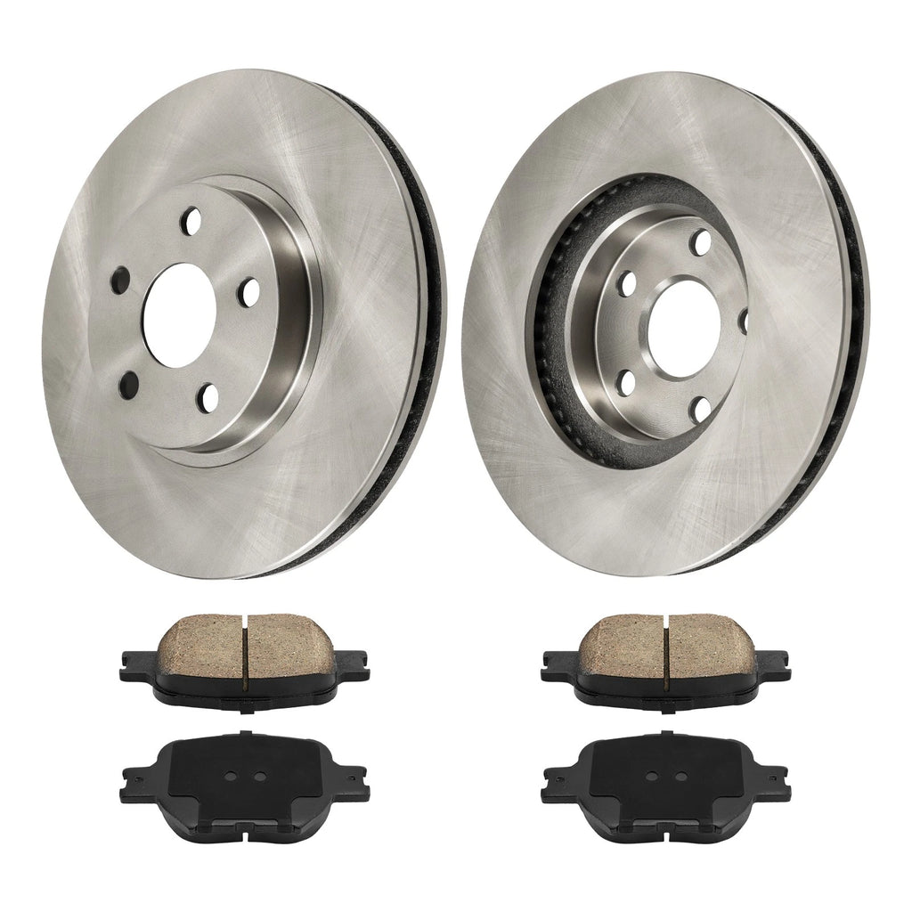 Brake Rotors and Ceramic Pads Kit Front for Toyota Celica 2002–2005