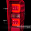 Red LED C-Tube Tail Brake Light Lamp for Silverado Sierra 1500 2500 (2014–2019)