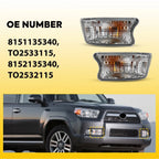 Set of 2 Amber Turn Signal Corner Lamps for Toyota 4Runner (2010–2014)