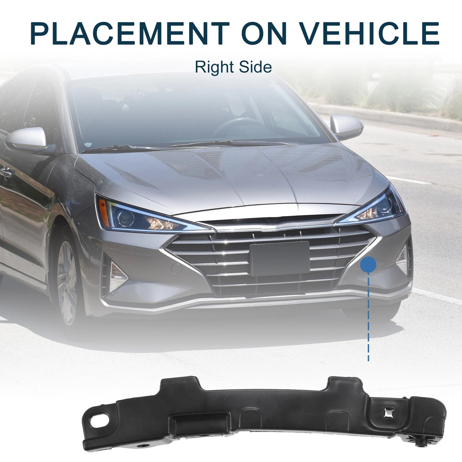 1pc Right Front Bumper Retainer Bracket No. 525350E050 for Toyota Highlander (2014–2019)