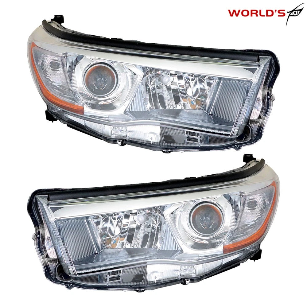 Halogen Headlight Assembly Pair for Toyota Highlander (2014–2016)
