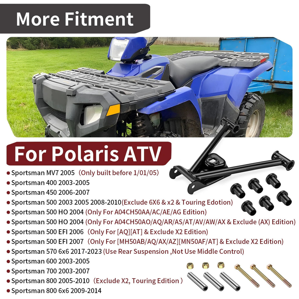 Rear Upper Right A-Arm w/ Bushing Kit for Polaris Sportsman 570 6x6 (2017–2023)