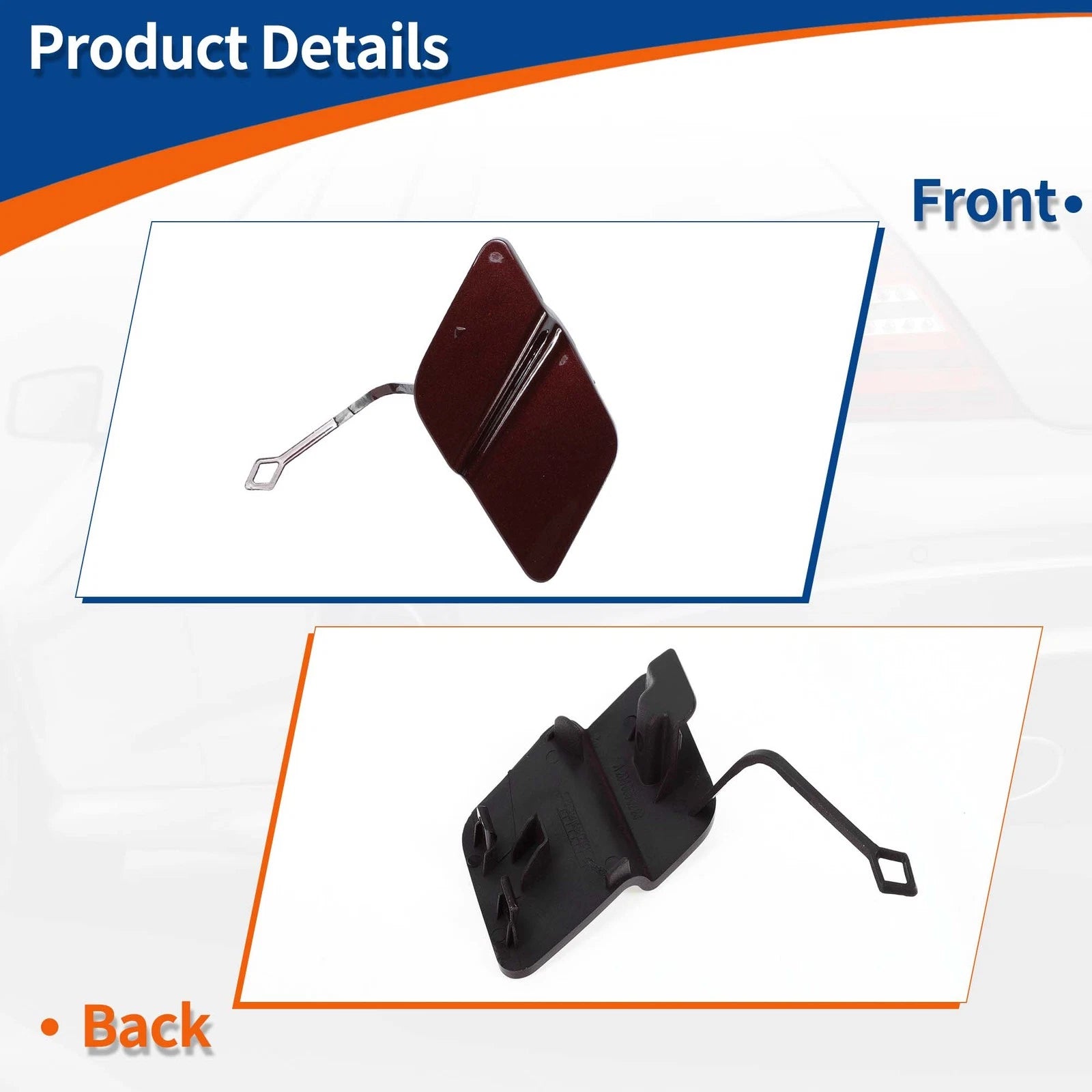 Tow Hook Cover for Mercedes-Benz GLK350 (2010–2015) No.A2048850224 Red