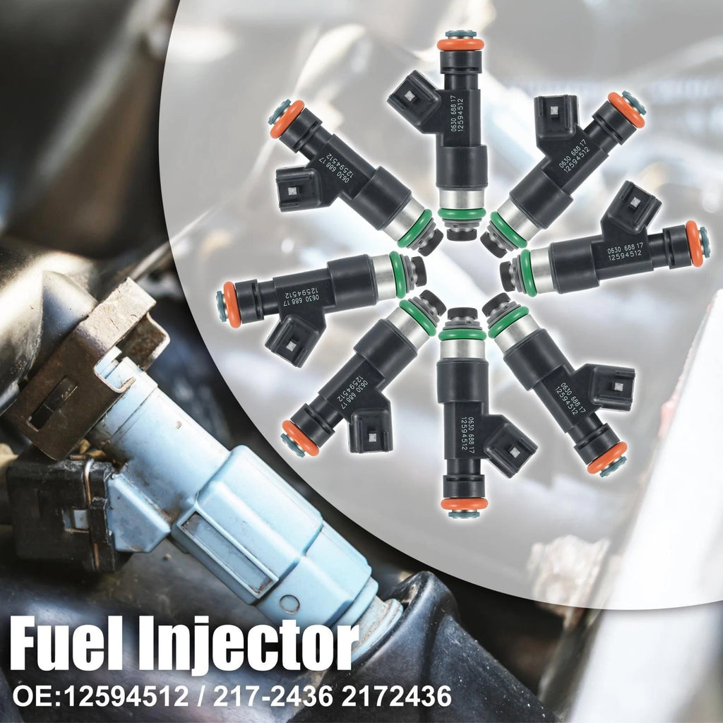 Set of 8 Fuel Injectors for Chevrolet Tahoe, GMC Yukon, Sierra, Savana (12594512)