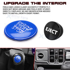 Blue Alloy Engine Black Cigarette Lighter Eject Button Trim for Lexus IS200t (2016-2017)