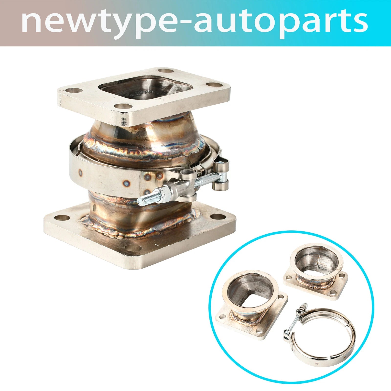 T4 to T3 Turbo Inlet V Band Stainless Steel Rotation Conversion Adapter Flange