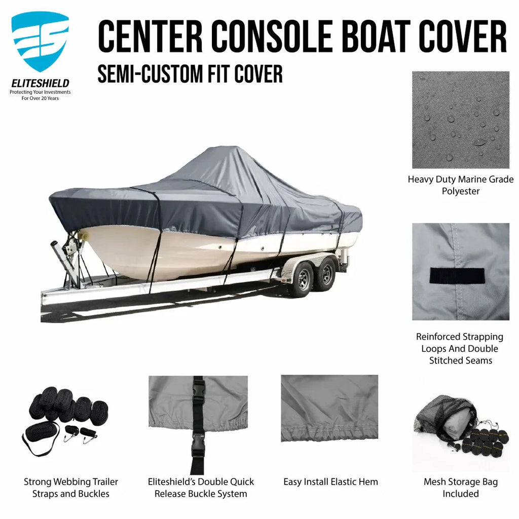 Mako 221 Center Console Boat Cover Heavy Duty Waterproof (2010–2023)