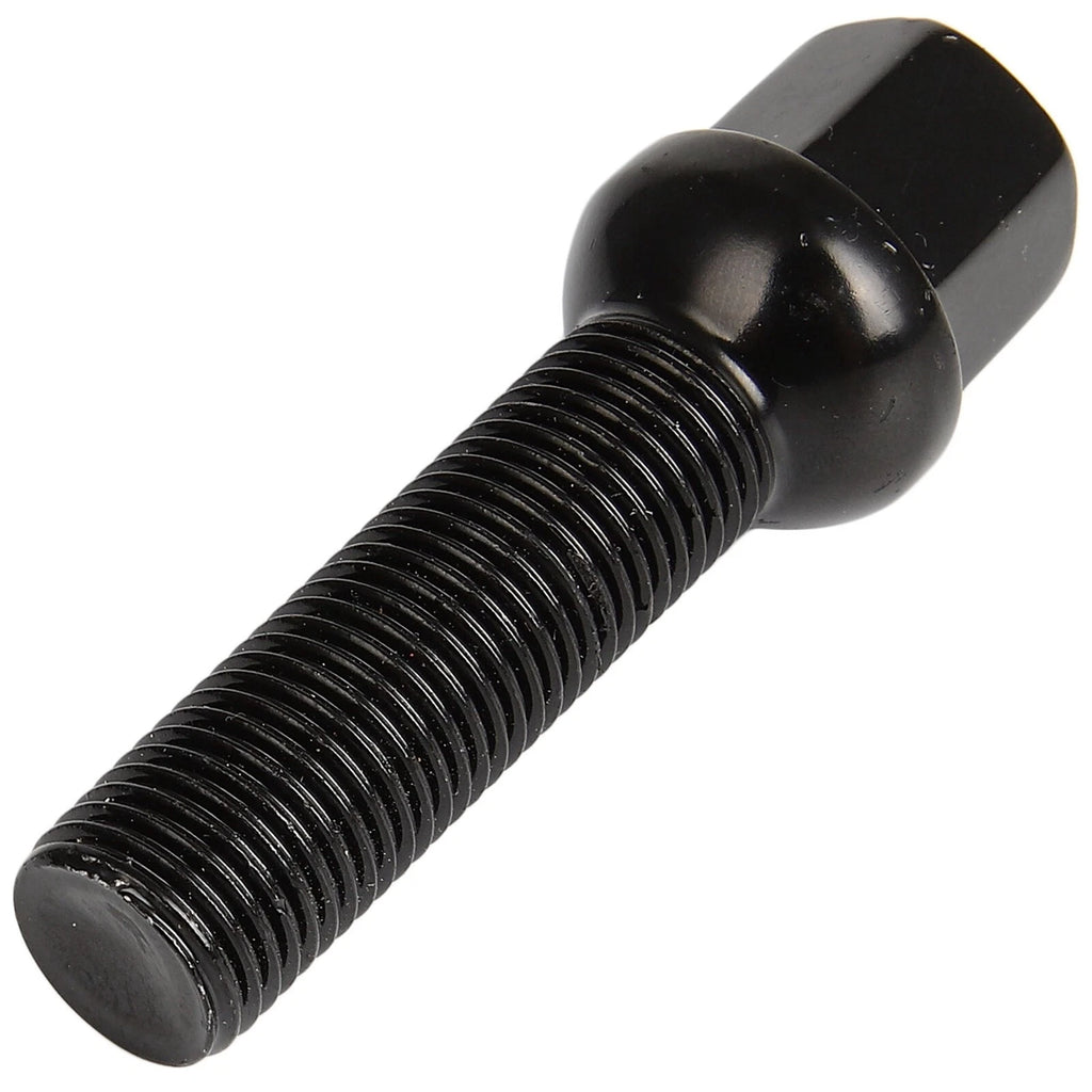 Set of 20 Extended Lug Bolts 14x1.5 Black Ball Seat for VW Audi