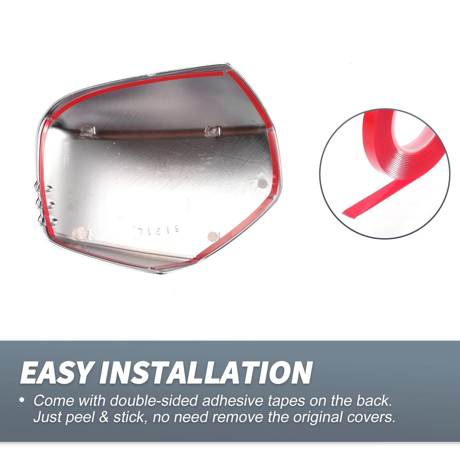 Pair Chrome Plated Rearview Mirror Cover Overlay for Mitsubishi Triton L200 (2006–2023)