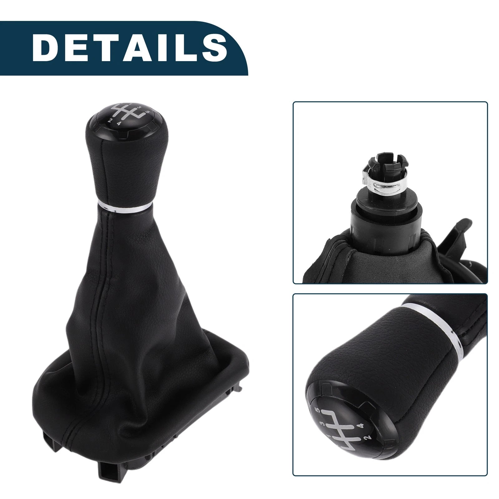 5 Speed Gear Shift Knob w/ Cover No. 8L0863279 for Audi A3 (1996–2003)