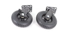 2 Pcs 8" Rubber Swivel Caster Wheels for Heavy-Duty Use (1000Lbs)