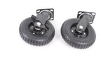 2 Pcs 8" Rubber Swivel Caster Wheels for Heavy-Duty Use (1000Lbs)