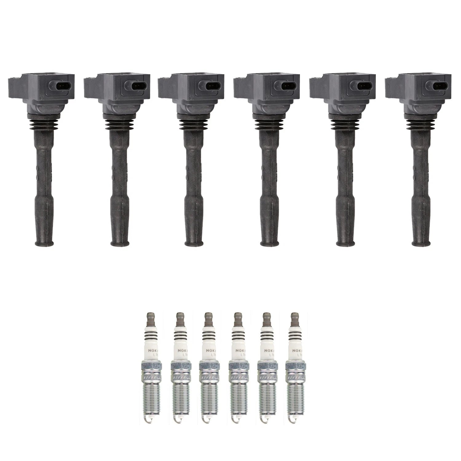 Set of 6 Ignition Coils & NGK Ruthenium Spark Plugs for Bronco F-150 (2021–2023)