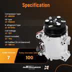 AC Air Conditioning Compressor + Clutch for Honda CR-V 2.4L (2002–2006) 38810PNB006