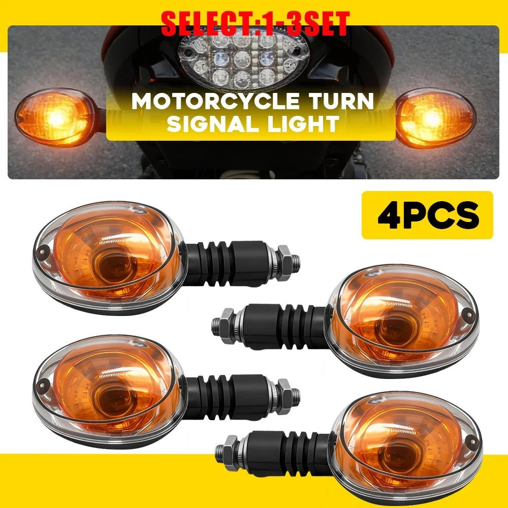 Clear Lens Turn Signal Lights for Buell X1 (1999–2002) Blast (2000–2010) M10 4-12X