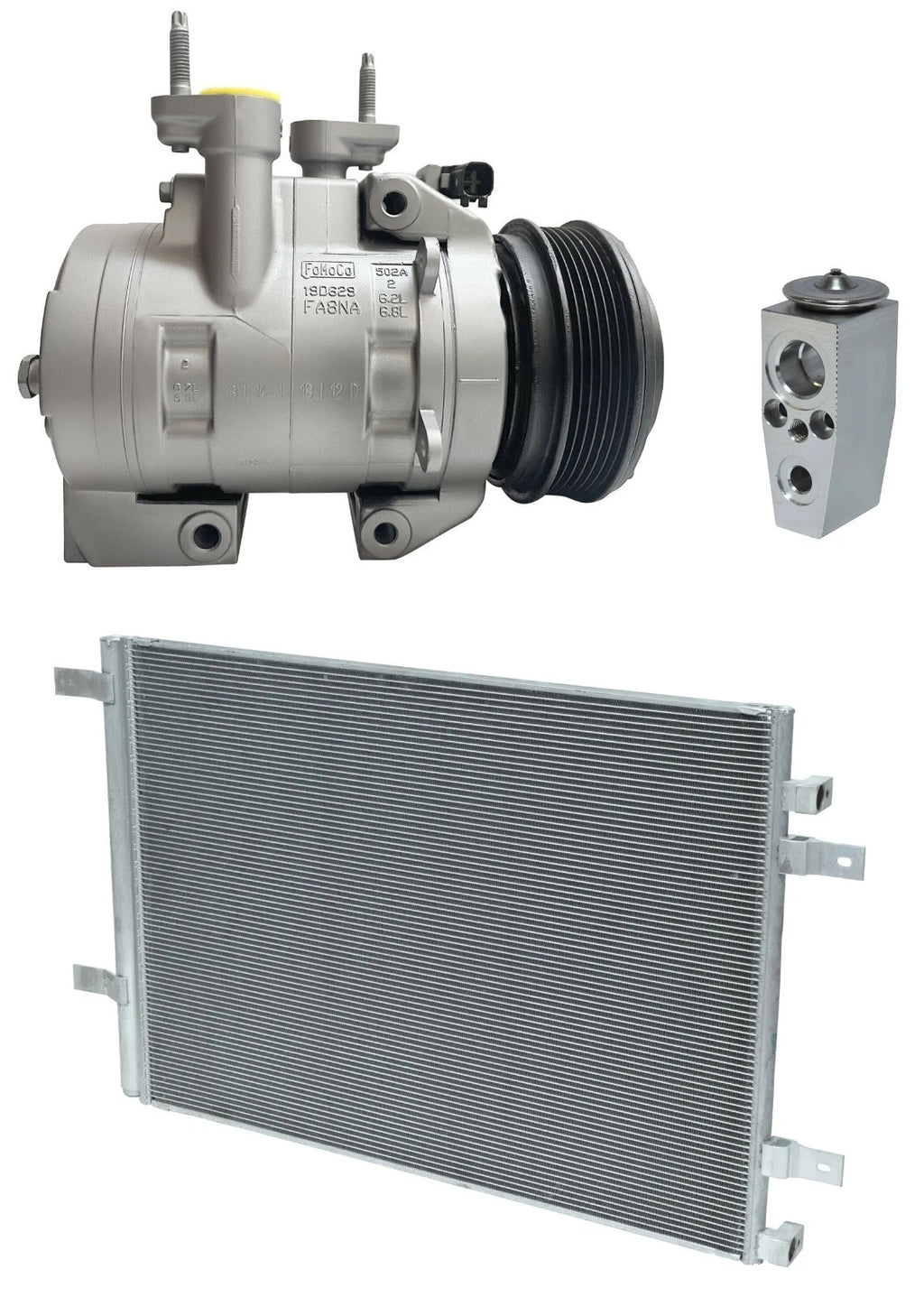 AC Compressor Kit With Condenser for Ford F-250 Super Duty 6.2L (2019–2019)