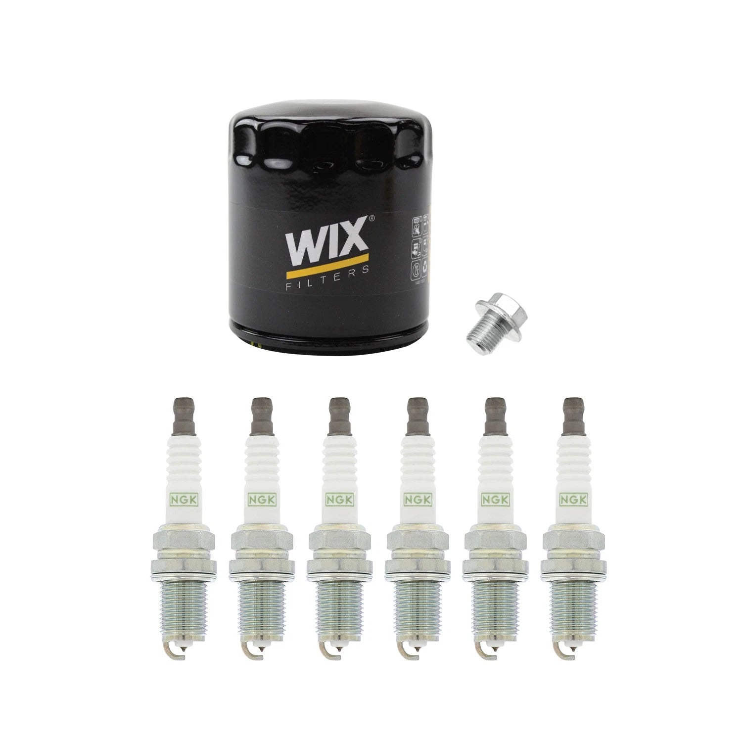 Wix Oil Filter & NGK 6 Platinum Spark Plugs for Toyota 4Runner Pickup