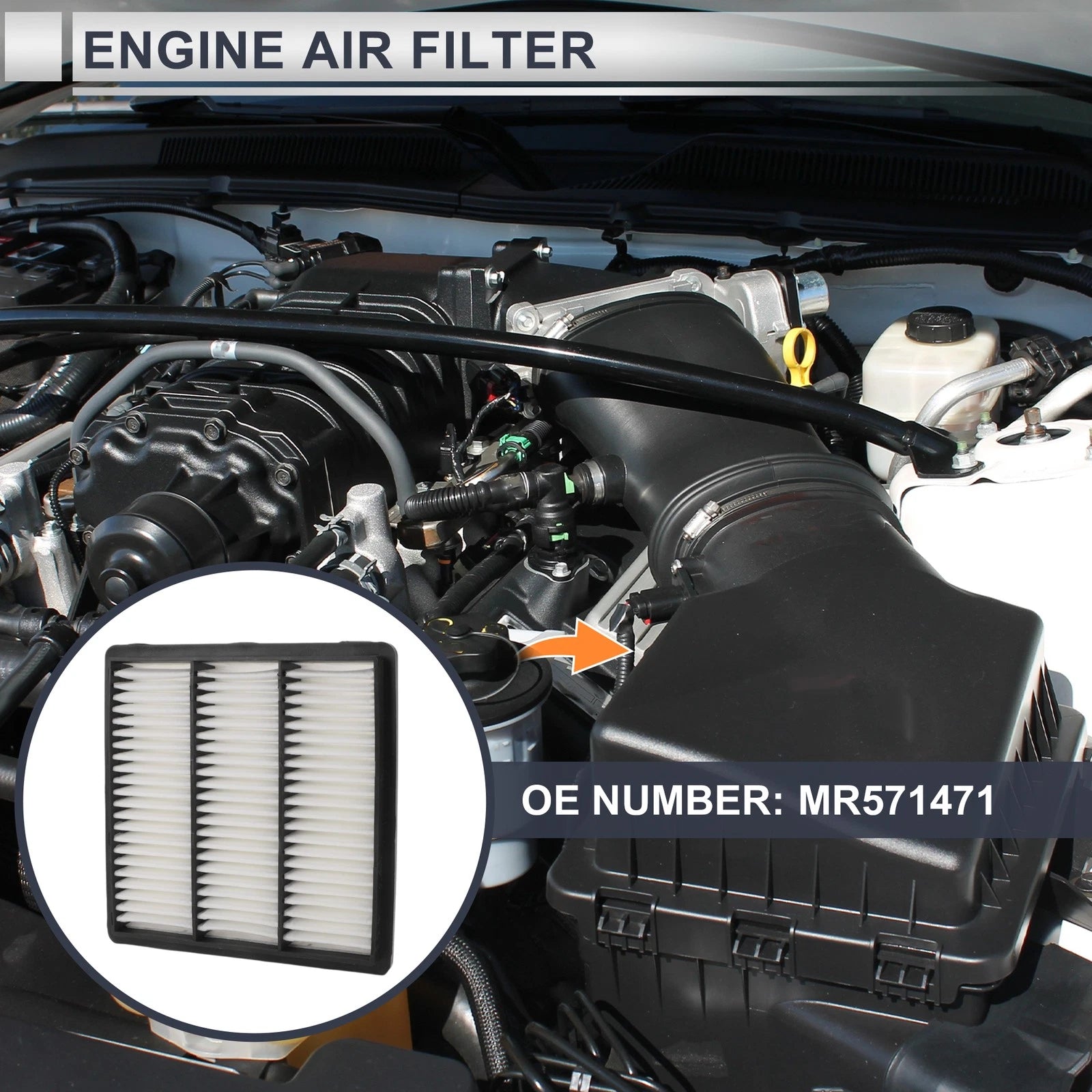 Car Engine Air Filter MD620456 for Mitsubishi Diamante 3.0L (1992–1996)