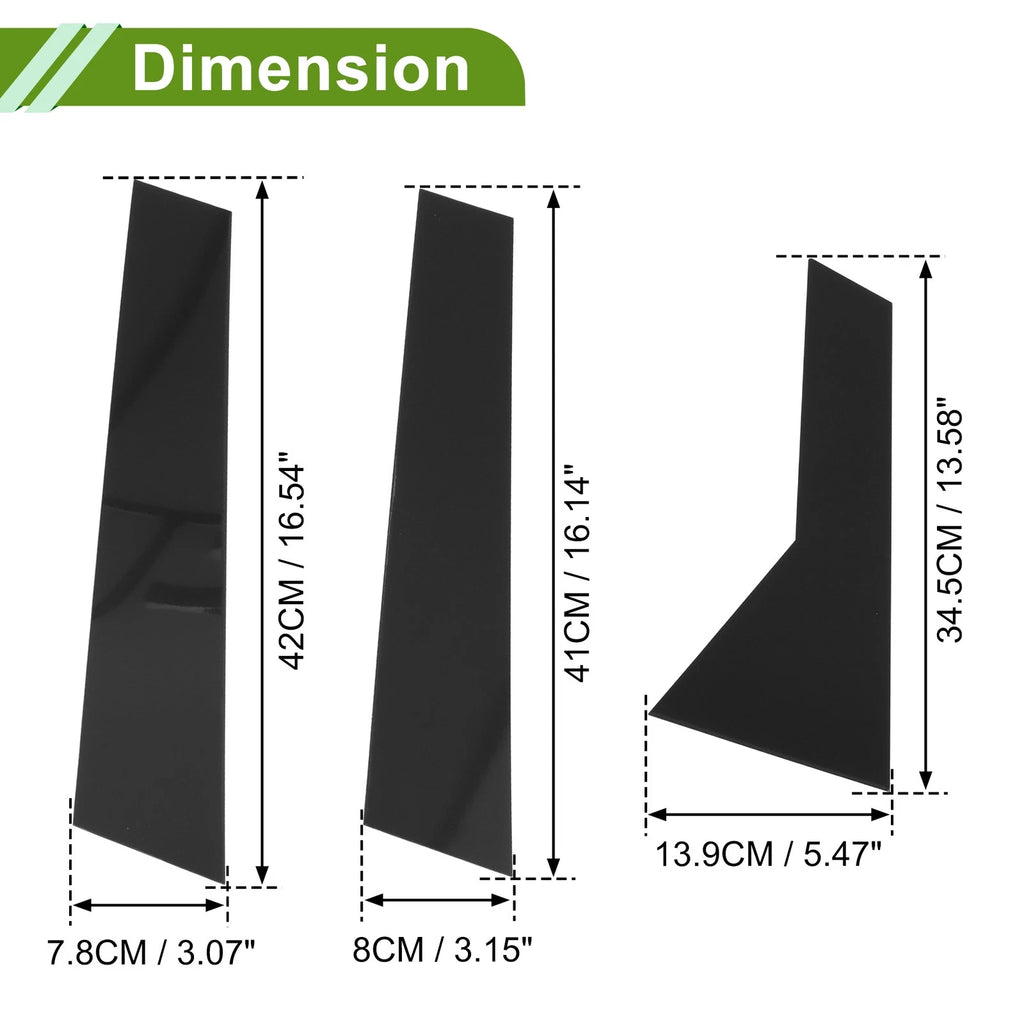 6 Pcs Pillar Window Trim for Chevy Trax (2024) Black