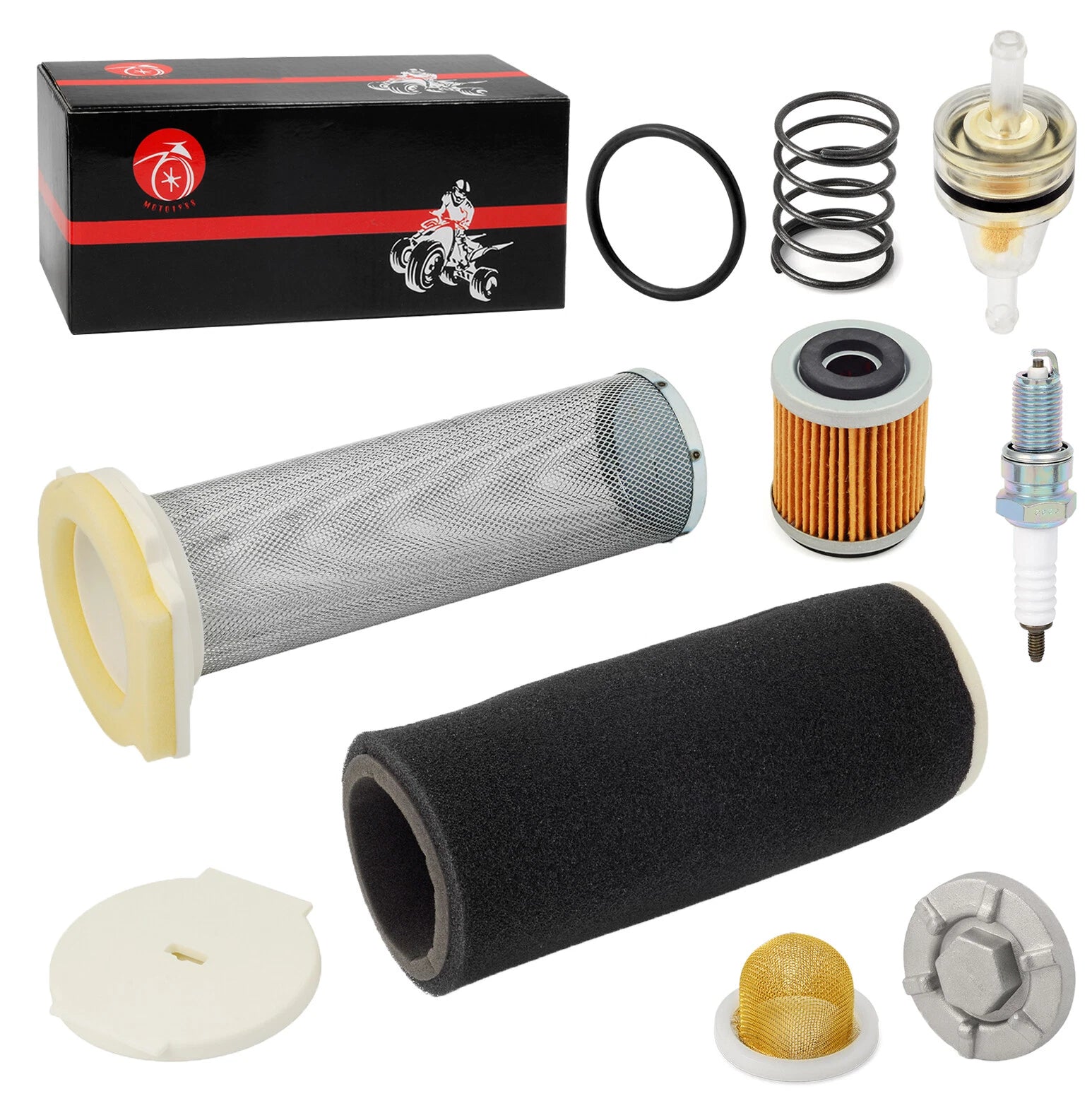 Air Filter Guide End Cap & Oil Strainer for Yamaha Warrior Raptor Wolverine (1996-2007)