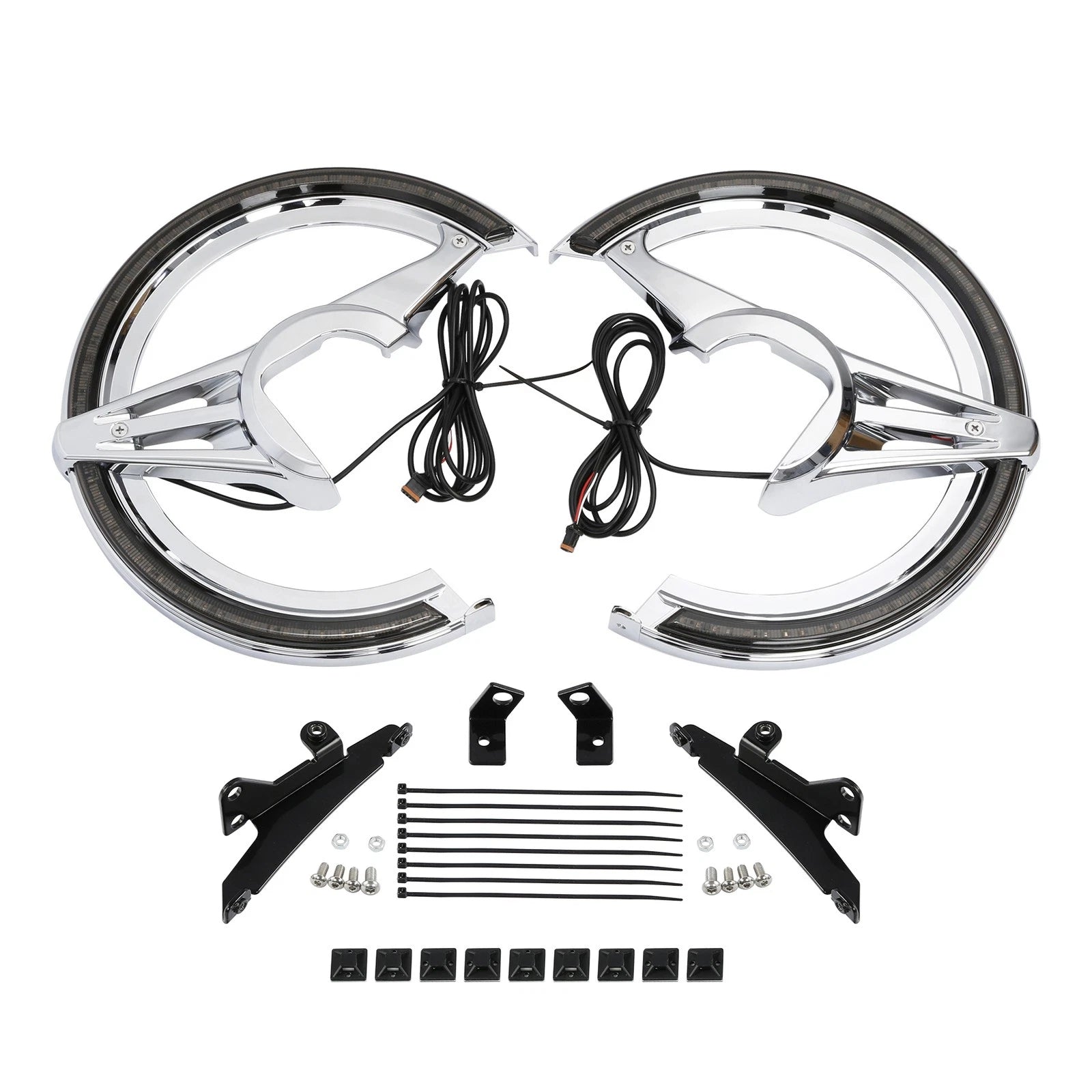 Brake Rotor Cover LED Amber Light Smoke Lens for Honda Goldwing GL1800 (2018–2023)