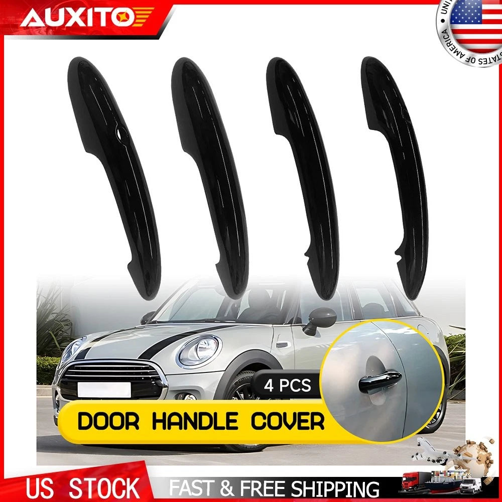 Set of 4 Piano Black Comfort Door Handle Covers for MINI Cooper F55 F60 (2014–2023)