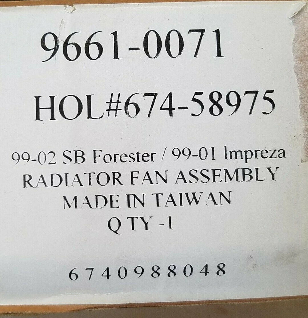 Radiator Fan for Subaru Forester (1999–2002) & Impreza (1999–2001) AM 9661-0071