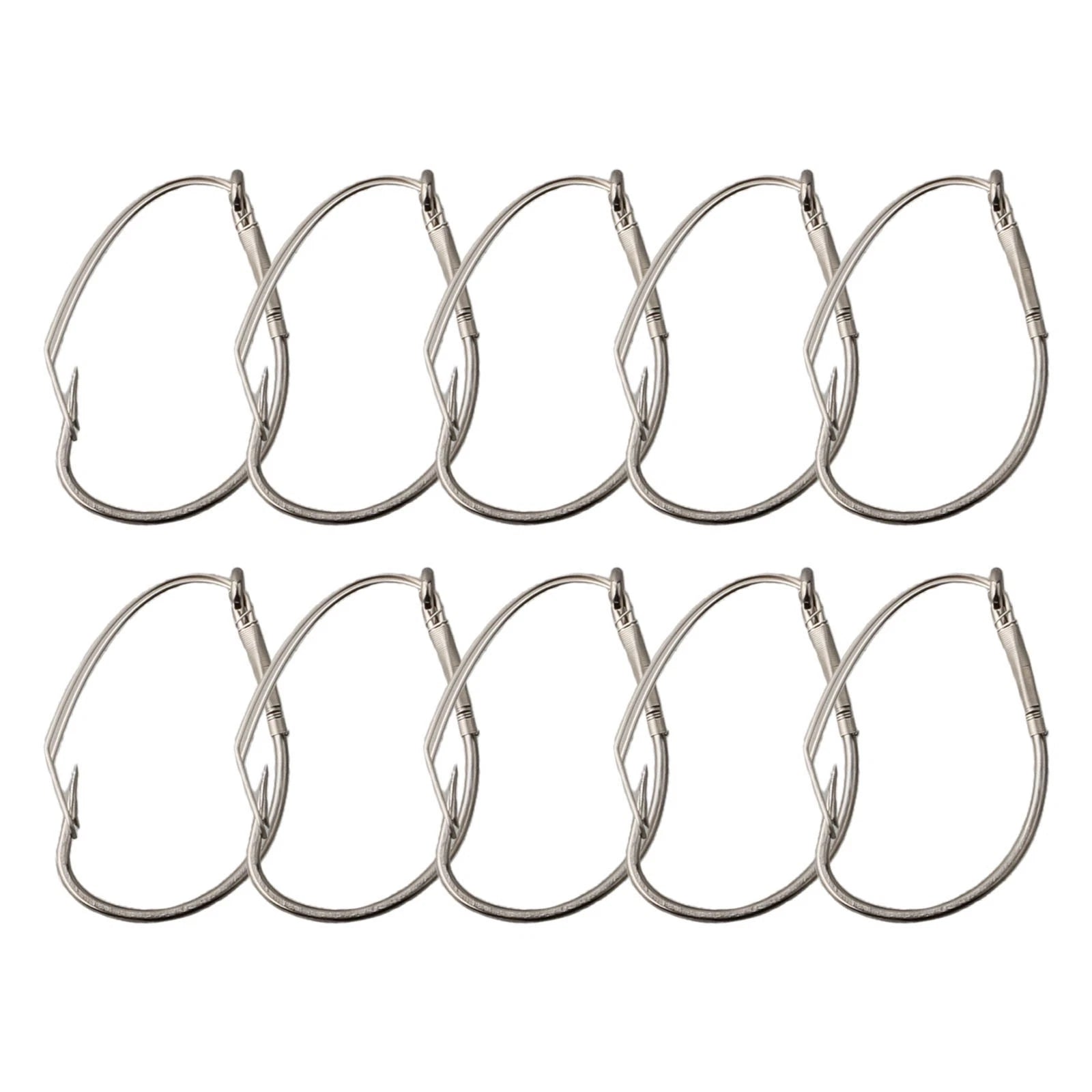 10pcs Wacky Rig Hooks for Fishing - High Carbon Steel, Weedless, Barbed