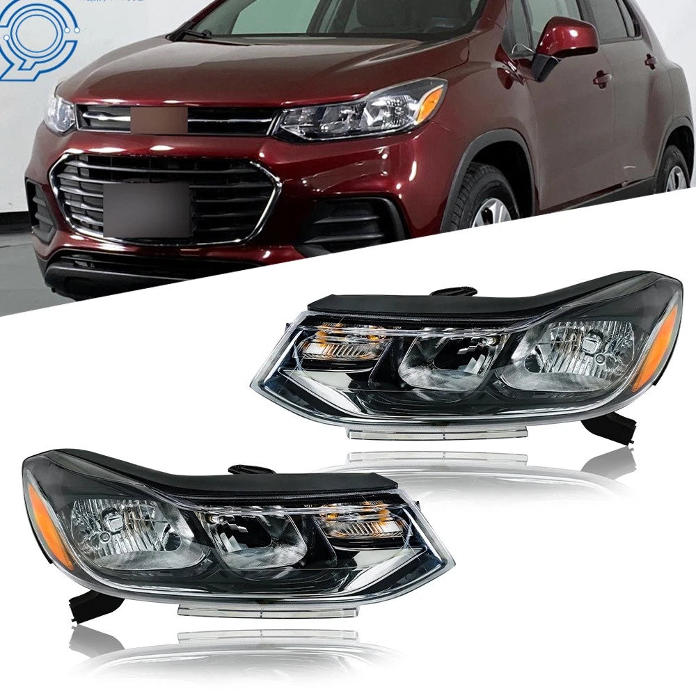 Set of 2 Halogen Headlights for Chevrolet Trax (2017–2020) Chrome