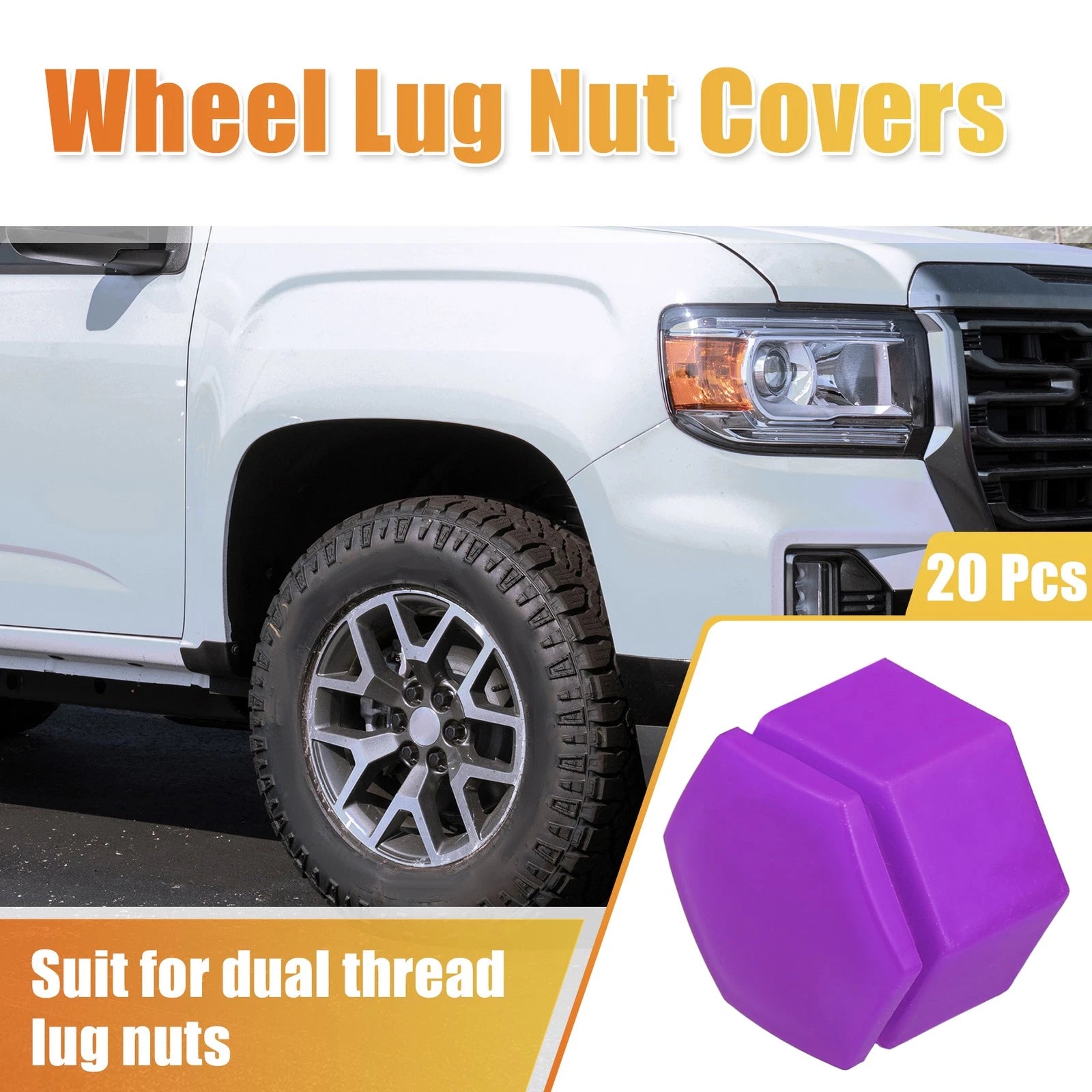 20 Pcs 22mm Wheel Lug Nut Cover for Land Rover Range Rover Sport (2006–2013) Purple