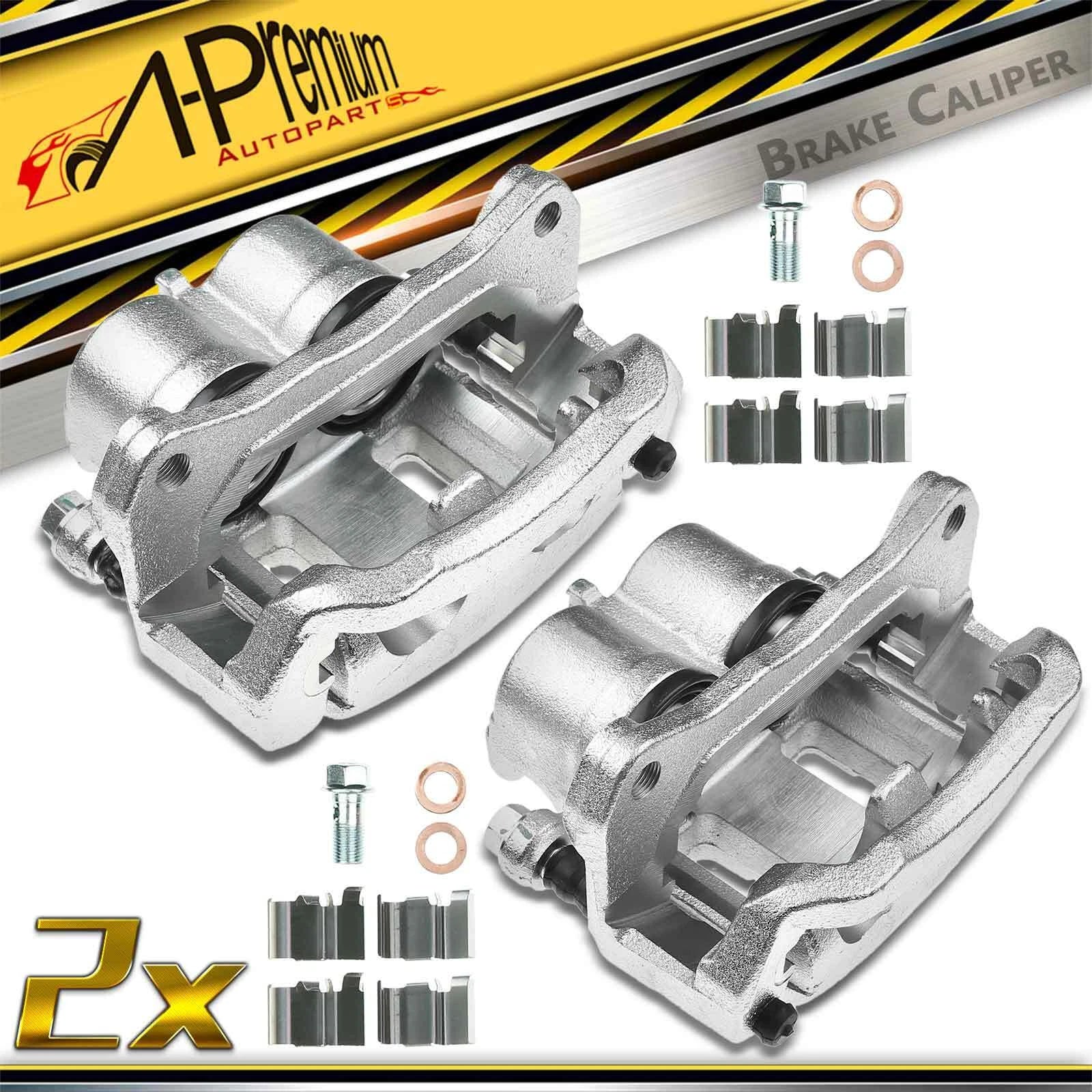 Pair Front Brake Calipers with Bracket for Ford Edge (2011–2014) Mazda CX-9