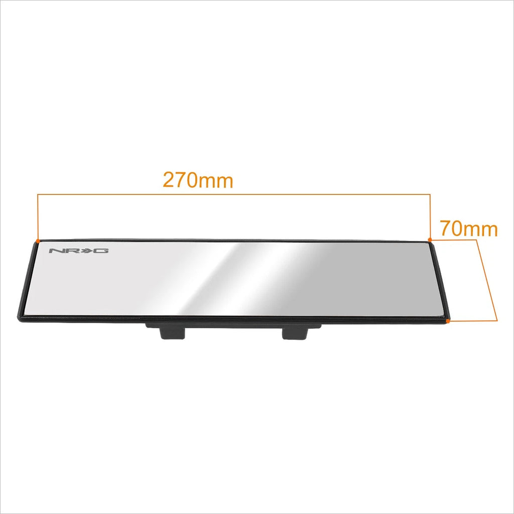 NRG IM-270FWT 270mm Wide-Angle Flat Glass Rear Mirror for Universal Fit