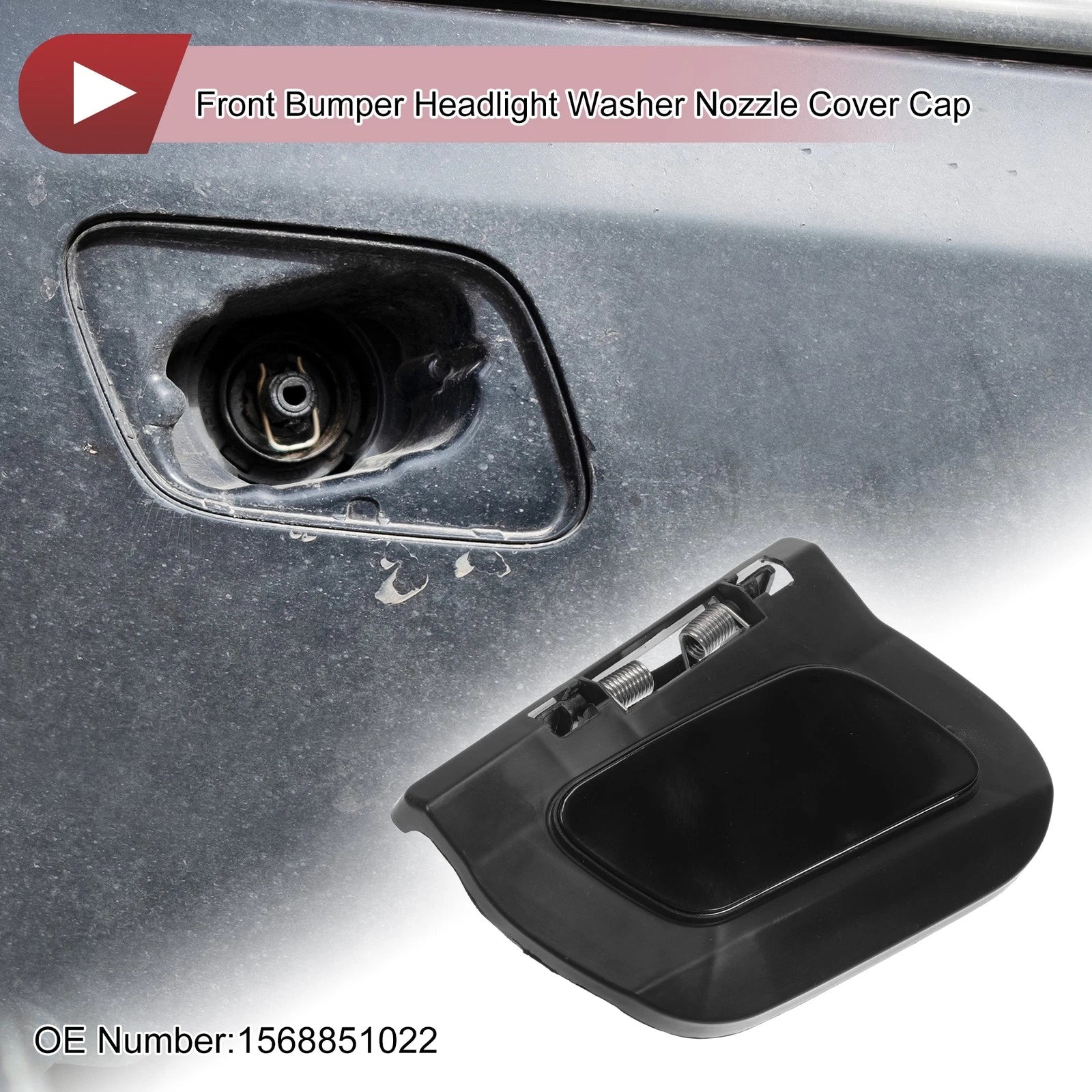 Washer Nozzle Cover Cap for Mercedes-Benz GLA45 AMG (2015–2019) Black