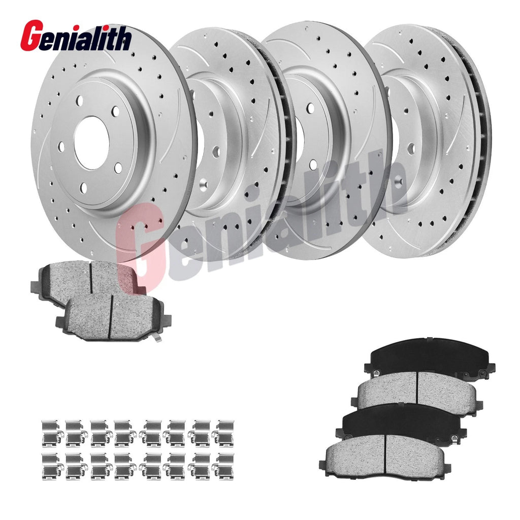 Front Rear Brake Rotors Pads for Chrysler Town & Country, Grand Caravan, Journey (2012–2016)