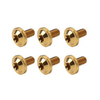 Set of 6 M5x15mm Torx Head Screws for Universal Bike Motorcycle Gold