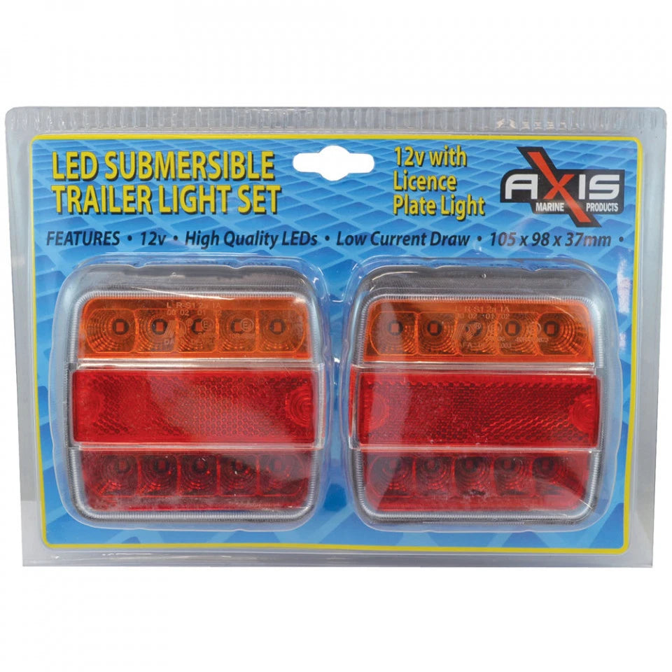 2X Axis LED Submersible Trailer Light Set RWB6538 (12V)