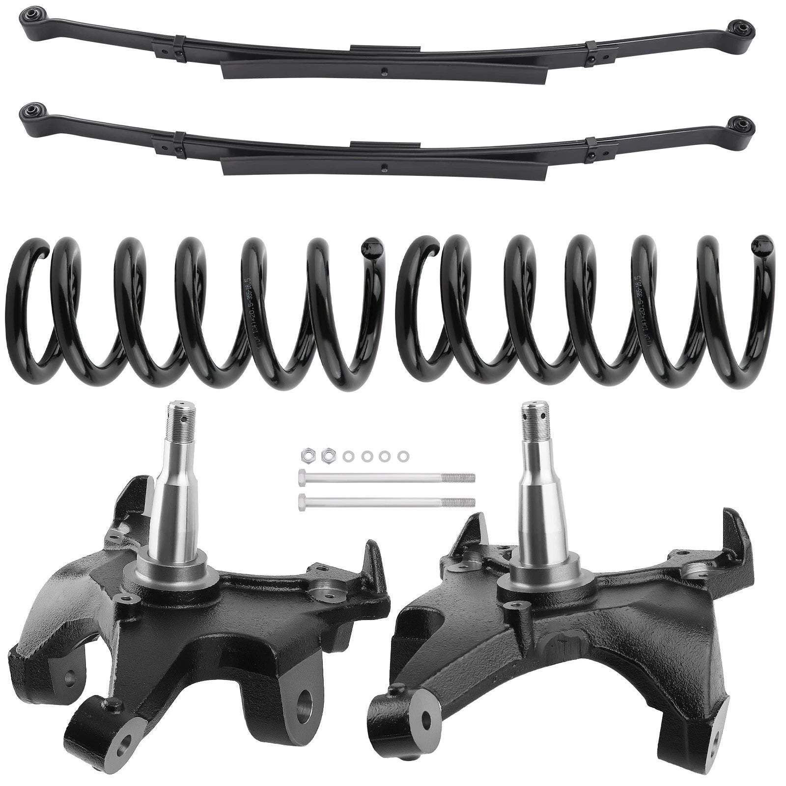 5" Front 4" Rear Drop Springs Kit for Chevy C-1500 2WD (1988–1998)