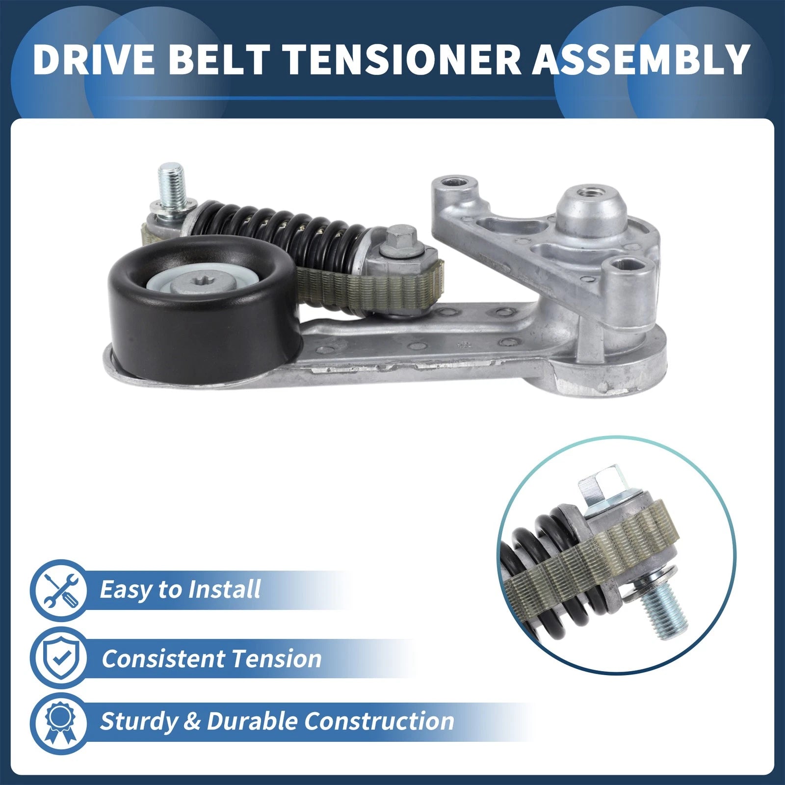 Belt Tensioner for Hyundai Sonata 2.0L L4 (2016–2020) No. 252832E650 Metal