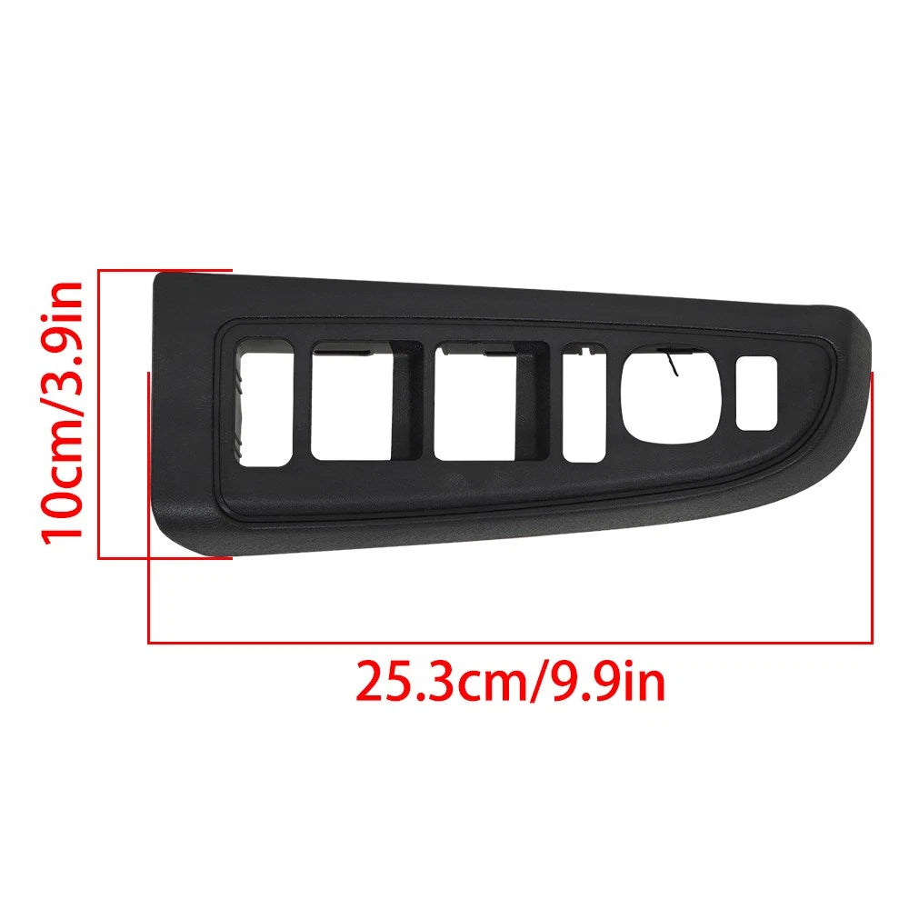 Power Window Switch Bezel for Chevy GMC (2003-2007) Black Front Left