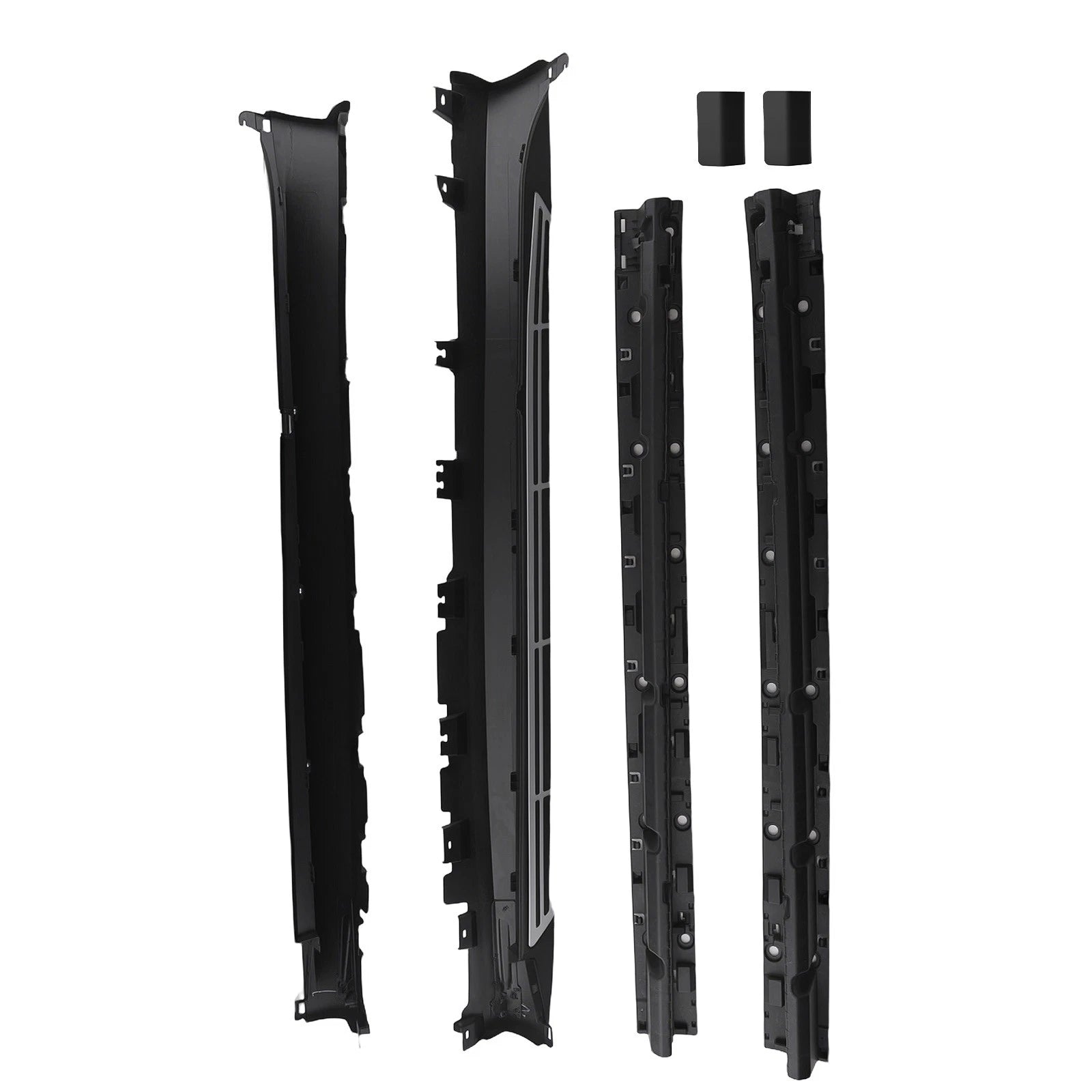 Set of 2 Running Board Side Steps for BMW X5 G05 (2019–2023) Black Aluminum