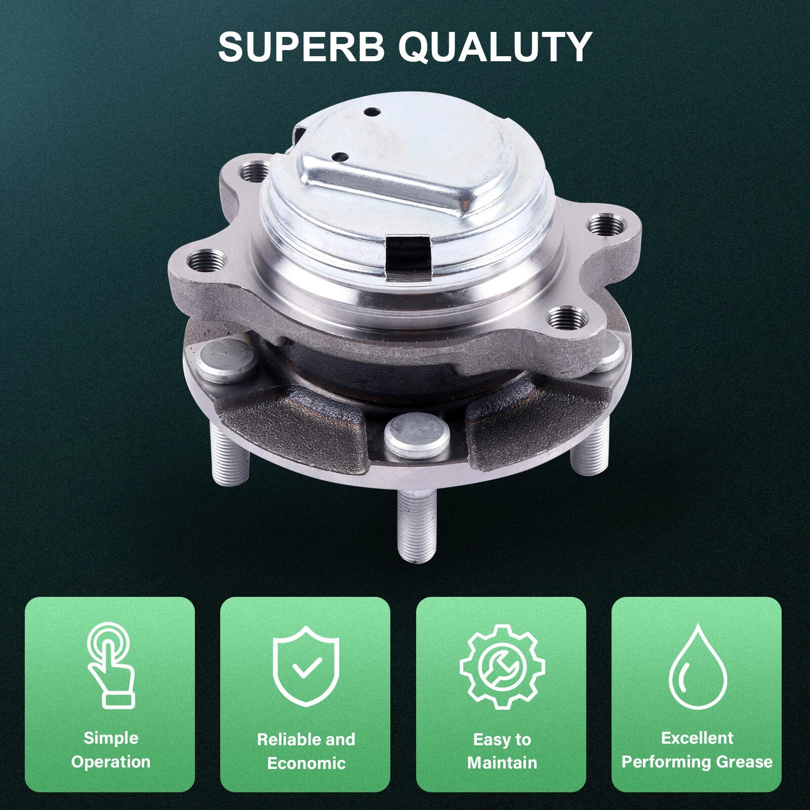 2X Front Wheel Bearing Hub w/ABS for Infiniti Q40 Q50 Q60 Q70 (2009–2018)