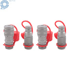 2X 3/8" Flat Face Hydraulic Quick Coupler Set for (NPT)