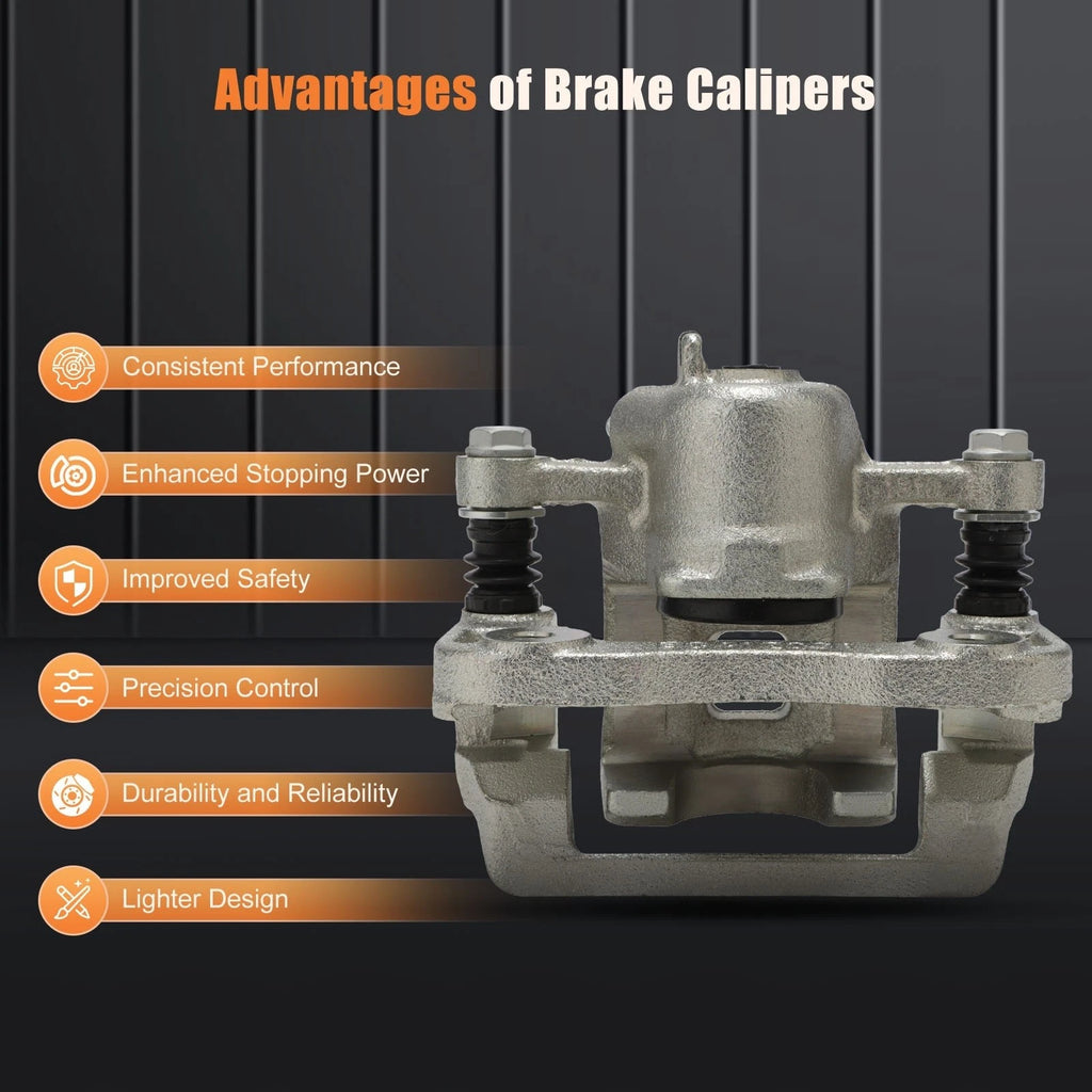 Brake Calipers w/ Bracket Kit Pair for Hyundai Sonata (2006–2008) Rear Right