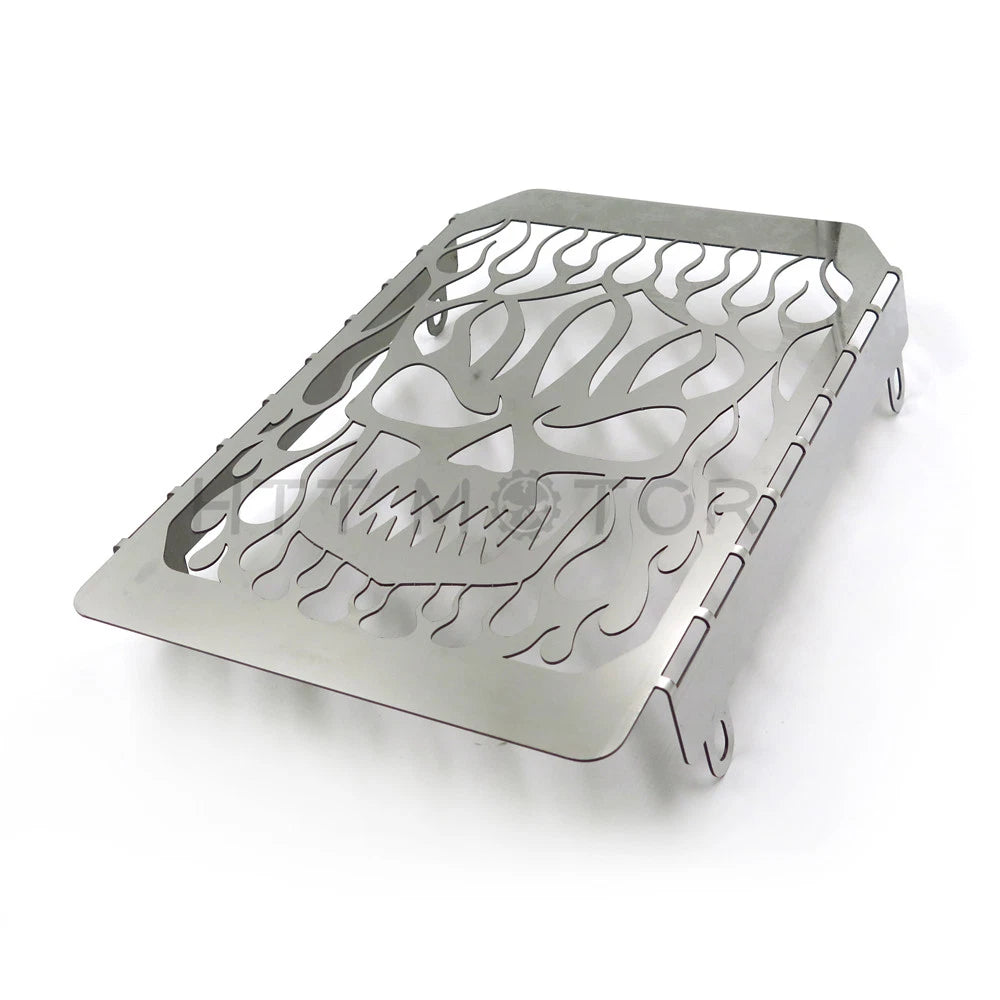 Chrome Skull Flame Radiator Grille Cover for Kawasaki Vulcan VN 1500 (1996–2008)