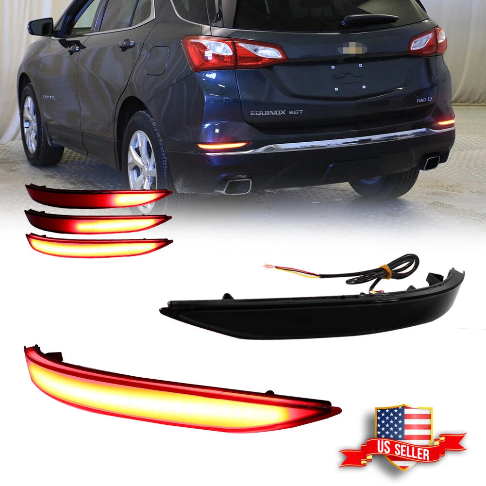 2 Smoked LED Tail Brake Signal Lights for Chevrolet Equinox (2018–2022)