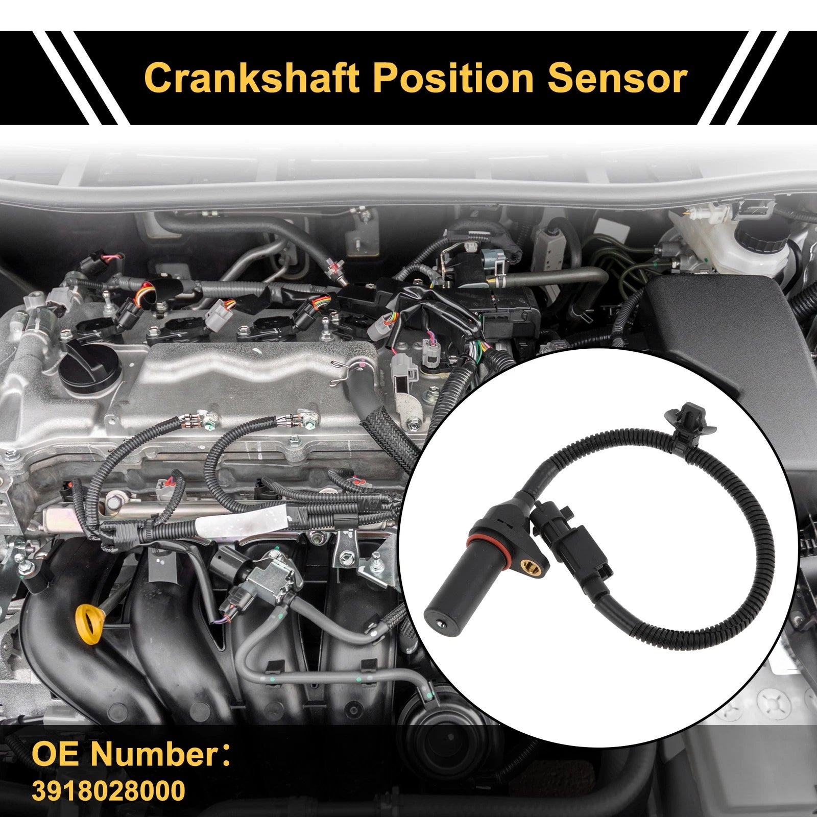 Crankshaft Position Sensor No.3918028000 for Hyundai i20 i30 