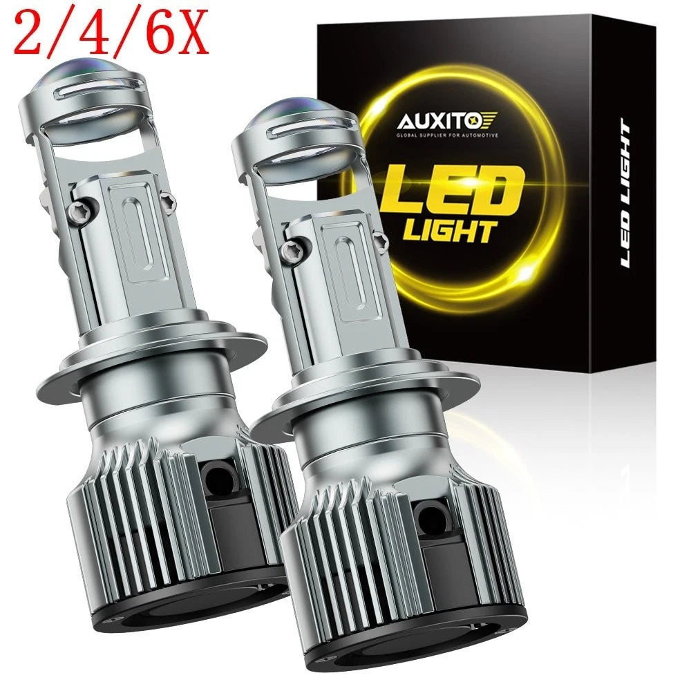 2X H7 Super Bright LED Headlight Bulbs for Conversion Kit (High Low Beam)