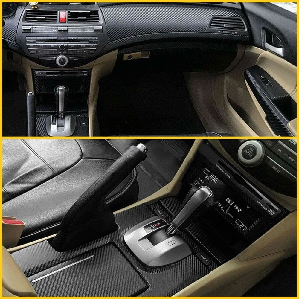 11PC Carbon Fiber Style Interior Trim Kit for Honda Accord (2008–2012)