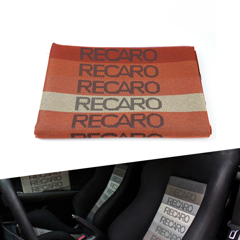 Orange JDM Fabric Cloth for Car Seat Panel Armrest Decoration 2M x 1.6M